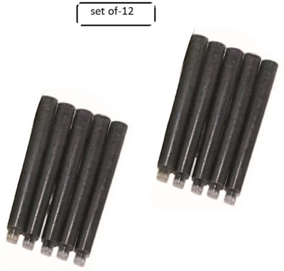NOZOMI pen Ink Cartridges Ink Cartridge(Pack of 12, Ink Color - Black)