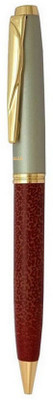 UJJi Leather Coated Design Golden Clip Ball Pen(Ink Color - Blue )