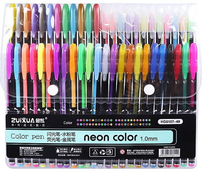 Sellon1 48 Colors Neon Gel Pens Set Multi-function Pen(Pack of 48, Ink Color - Multicolor)