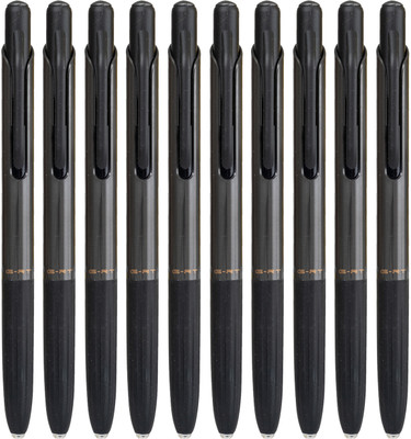 Pentonic 0.7mm G-RT Retractable Gel Pen | Consistent Flow with 2X Writing Length Gel Pen(Pack of 10, Ink Color - Black)