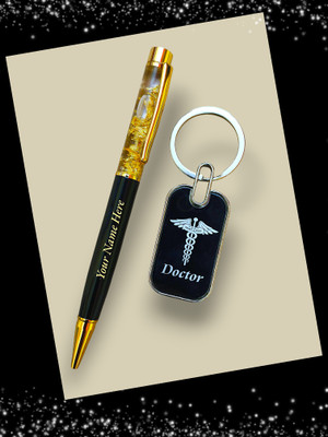mizi Premium Doctor Pen Keychain Ball Pen(Pack of 2, Ink Color - Blue)