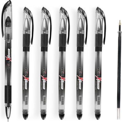 Win X-Ten Ball Pens | 60 Pcs Black Ink | With 10 Jumbo Refills | Long Lasting Pens | Ideal for Students | Comfortable Rubber Grip | Perfect for Exams | Stick Ball Pen(Pack of 60, Black)