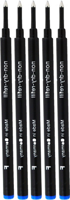 auteur Schmidth Blue Ink Smooth Writing Roller Ball Pen Refill(Pack of 5, Ink Color - Blue)