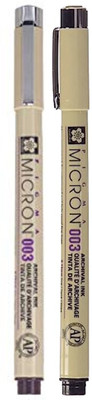 SAKURA Micron Fineliner Pen(Pack of 2, Ink Color - Sepia, Black)