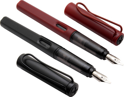 Ledos Luoshi 1.5 mm Straight Cut Nib Calligraphy Fountain Pen(Pack of 2, Ink Color - Converter System)