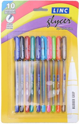 Linc Rollerball Ball Pen(Pack of 10, Multicolor)