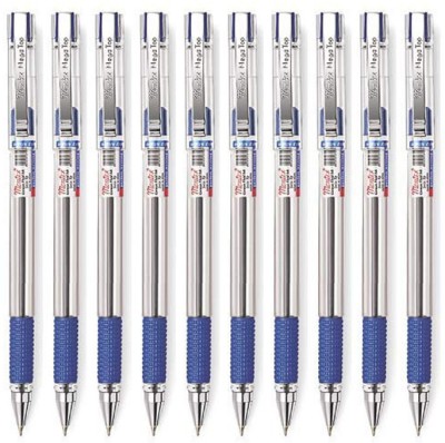 Hauser Germany Mega top Gel Pen(Pack of 10, Ink Color - Blue)