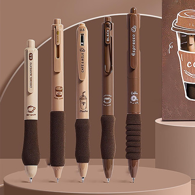Sahej Enterprises Coffee Gel Pen(Pack of 5, Ink Color - Blue)