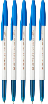 Reynolds 045 Ball Pen Fine Point (0.7mm) Ball Pen(Pack of 5, Ink Color - Blue)