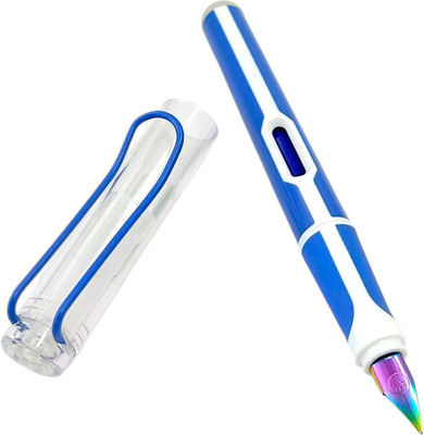 auteur Jinhao Student Series Blue Striped Rainbow Fine Nib With Erasable Ink Cartridge Fountain Pen