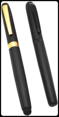 auteur Combo Of 2 Softy Roller Pens Black Body Magnetic Cap With 2 Free Black Refills Roller Ball Pen(Pack of 2, Ink Color - Black)