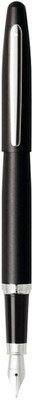 SHEAFFER VFM | E9405 Matte Black With Chrome Trim (Medium Tip) | Premium Fountain Pen(Ink Color - Blue)