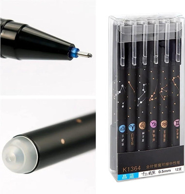 BREEPREE Space Theme Erasable, With Eraser 0.5Mm Fine Point Office Home School Gel Pen(Pack of 6, Ink Color - Blue)