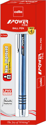 Cello Power Pocket Ball Pen(Pack of 10, Ink Color - Blue)