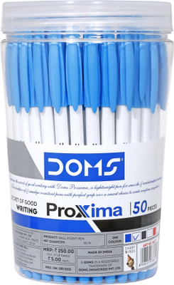 DOMS Proxima Ball Pen(Pack of 50, Ink Color - Blue)