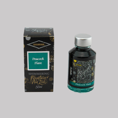 DIAMINE PEACOCK FLARE SHIMMER 50 ML Ink Bottle(Ink Color - FLARE)