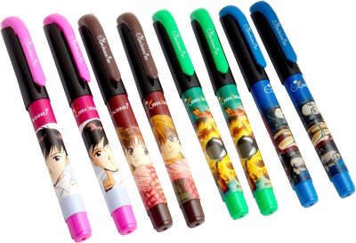 Ledos Set Of 8 Bikshu Anime Edition For Kids School Children Fountain Pen(Pack of 8, Cartridge System)