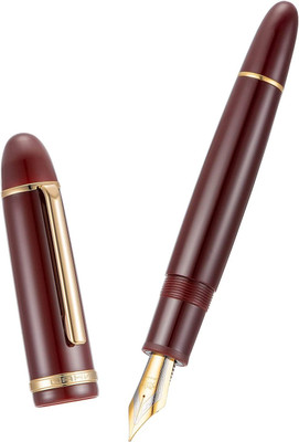 Lanxivi Jinhao X159 Fine Nib Size 8 Ink Pen ,Wine Red with Big Size Writing Fountain Pen(Ink Color - Maroon)