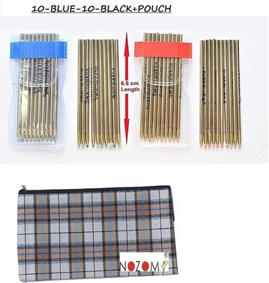 NOZOMI pen Refill(Pack of 20, Ink Color - Blue, Black)