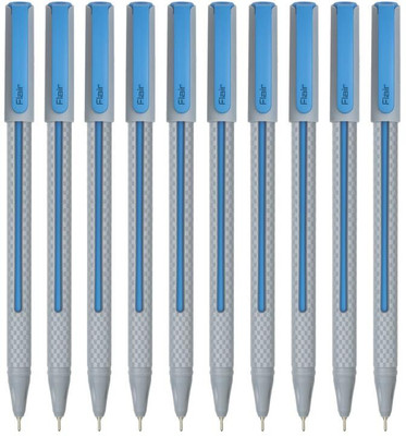 FLAIR YOLO BALL PEN | 10 Pens | Ink Blue | 0.6mm | Ball Pen(Pack of 10, Ink Color - Blue)