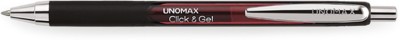 UNOMAX Click & Gel Retractable(Pen Box) Gel Pen(Pack of 10, Red)