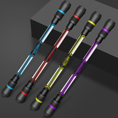 TWINZEN Non-Slip Coated Spinning Pen Mod with Weighted for Gaming Student Gel Pen(Pack of 4, Ink Color - Black)