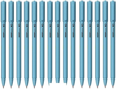 HAUSER XO Ball Pen Blue Pack Of 15 With Gel Pen Ink Eraser Ball Pen(Pack of 15, Ink Color - Blue)