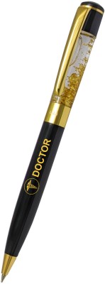 UJJi Doctor Logo Golden Liquid Filled Cap Brass Body Ball Pen(Blue Ink)