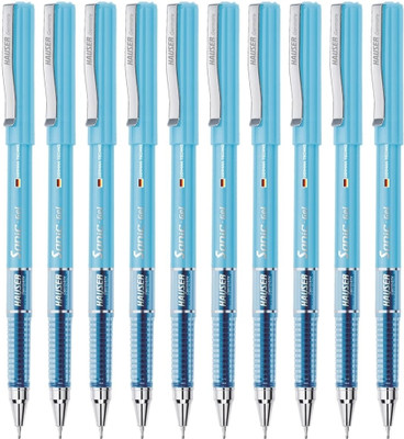 HAUSER Hauser Sonic 0.55mm Gel Pen | Refillable&Waterproof Gel Ink | Blue,Set of 10 x 2 Gel Pen(Pack of 10, Ink Color - Blue)