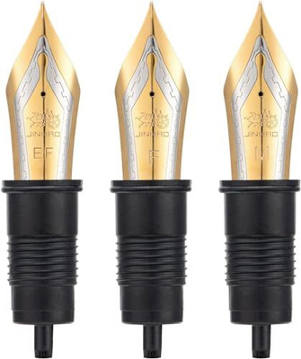 Gold Leaf Jinhao Set of 3 Replacement Nib (EF, F and M) Gold Trim for X159 and 9019 Pen Nib