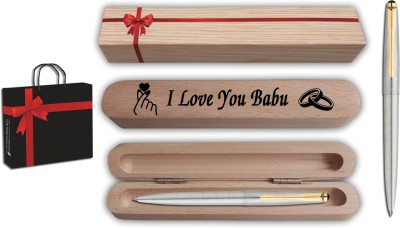 PARKER Galaxy SS GT Ball Pen with Love you Babu Gift Box and Bag Pen Gift Set(Ink Color - Blue)