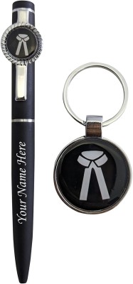 K K CROSI Name Printed Advocate Pen and Keychain Pen Gift Set(Pack of 2, Blue Ink)