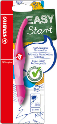 Stabilo EASYoriginal Ergonomic Rollerball Handwriting Pen | Light Pink/ Dark Pink Roller Ball Pen(Ink Color - Blue)