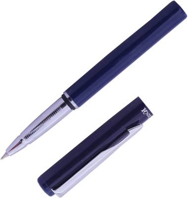 Krink KNP_PEN_R043 Unique Design with Blue/silver Color Combination Metal Body Roller Ball Pen(Ink Color - Blue)