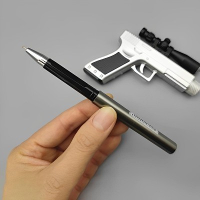 Gayanti enterprises Cool Pistol Gun Shaped Pen with Small LED Light Fancy PUBG Sniper Rifle Gun Gel Pen(Pack of 2, Blue)