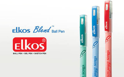 Grover Enterprises Elkos Blend Ball Pen Ball Pen(Pack of 10, Ink Color - Blue)