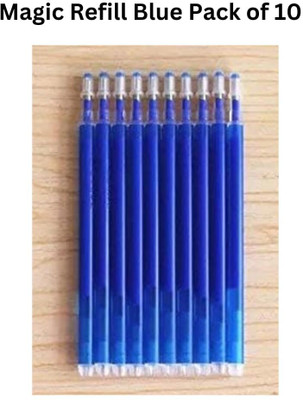 Fashion Crazz Fabric Marking High Temperature Disappearing Refill Heat Erasable Marker Refill(Pack of 10, Ink Color - Blue)