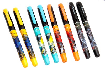 Ledos Set Of 8 Bikshu Bike Edition For Kids School Children Fountain Pen(Pack of 8, Cartridge System)