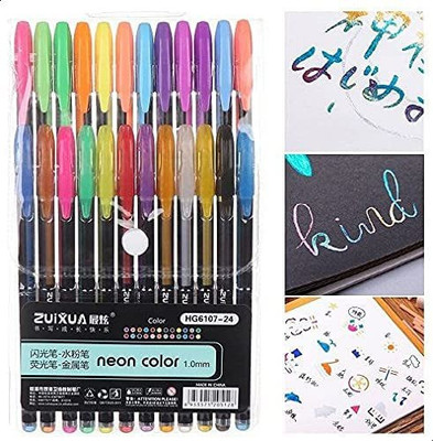 BANQLYN NA Gel Pen(Pack of 24, Ink Color - Multicolor)