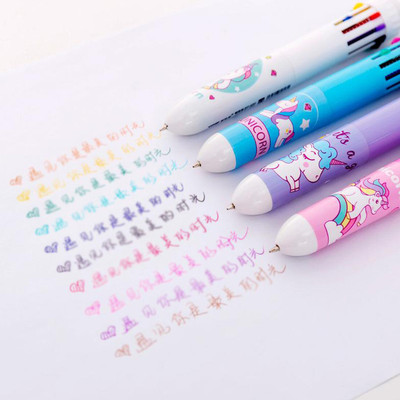 RINGHAS 10 in 1 Unicorn Ball Pen(Pack of 4, Ink Color - Multicolor)