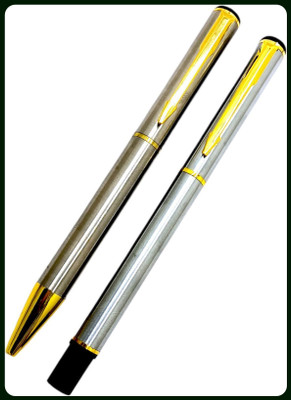 parmarth enterprises Executive 801 Steel Metal Body With Designer Gold Plated Clip Roller and Ball Nib(Ink Color - Blue)