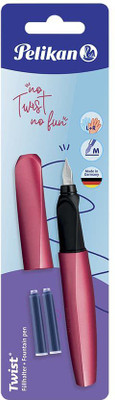 Pelikan Twist Fountain Pen with 2 Ink Cartridges Fountain Pen(Ink Color - Blue)