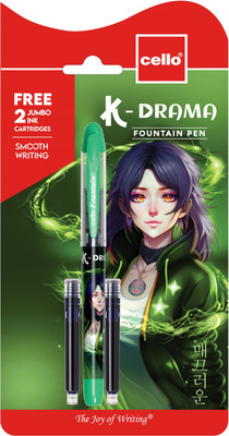 Cello K-Drama for Girls Fountain Pen(Ink Color - Blue)