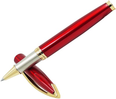 auteur 156 Red Colour Executive Premium Collection With Gold Plated Clip Metal Body Roller Ball Pen(Blue)