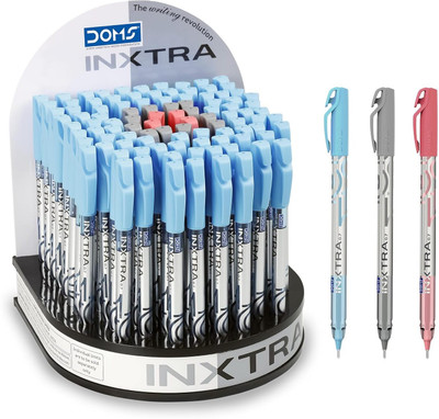 DOMS 100 PCS JAR Ball Pen(Pack of 100, Ink Color - Blue, Black, Red)