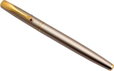 Ledos Hero 831 Stainless Steel Body With Fine Nib & Golden Trims Fountain Pen(Ink Color - Aerometric System)