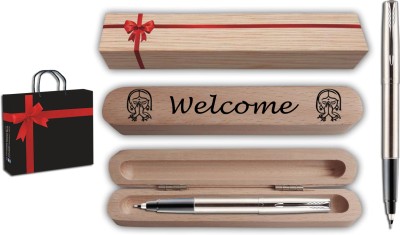 PARKER Frontier SS CT Roller Pen with Welcome Gift Box and Bag Pen Gift Set(Blue)