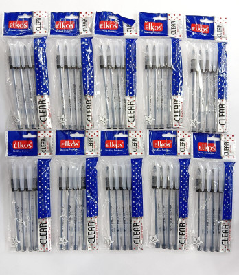 NATH JI Clear Ball Pen Ball Pen(Pack of 100, Ink Color - Black)