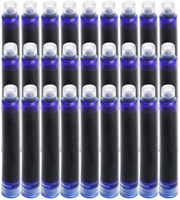 Harinder Blue Fountain Pen Ink 27 Pc Cartridge Refills for Fine Writing & Calligraphy Ink Cartridge(Pack of 3, Ink Color - Blue)