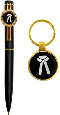 K K CROSI Advocate Pen and Keychain in Brass Material Design Pen Gift Set(Pack of 2, Blue Ink)